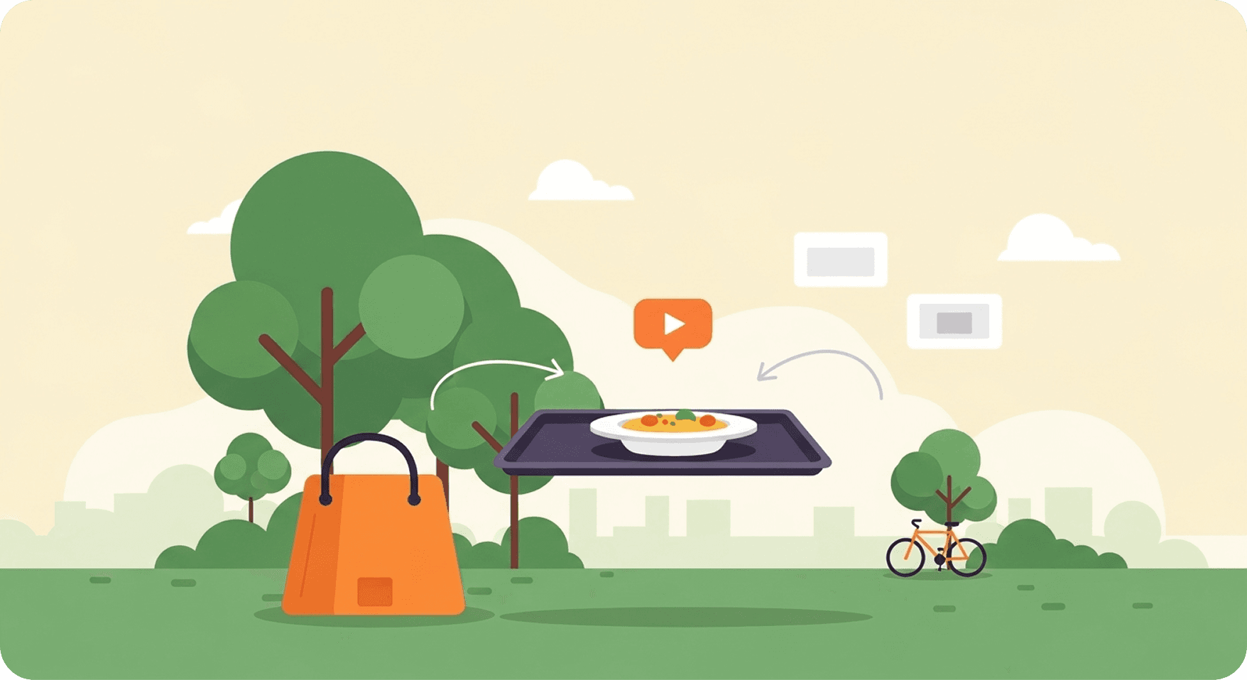 Person scrolling meal videos