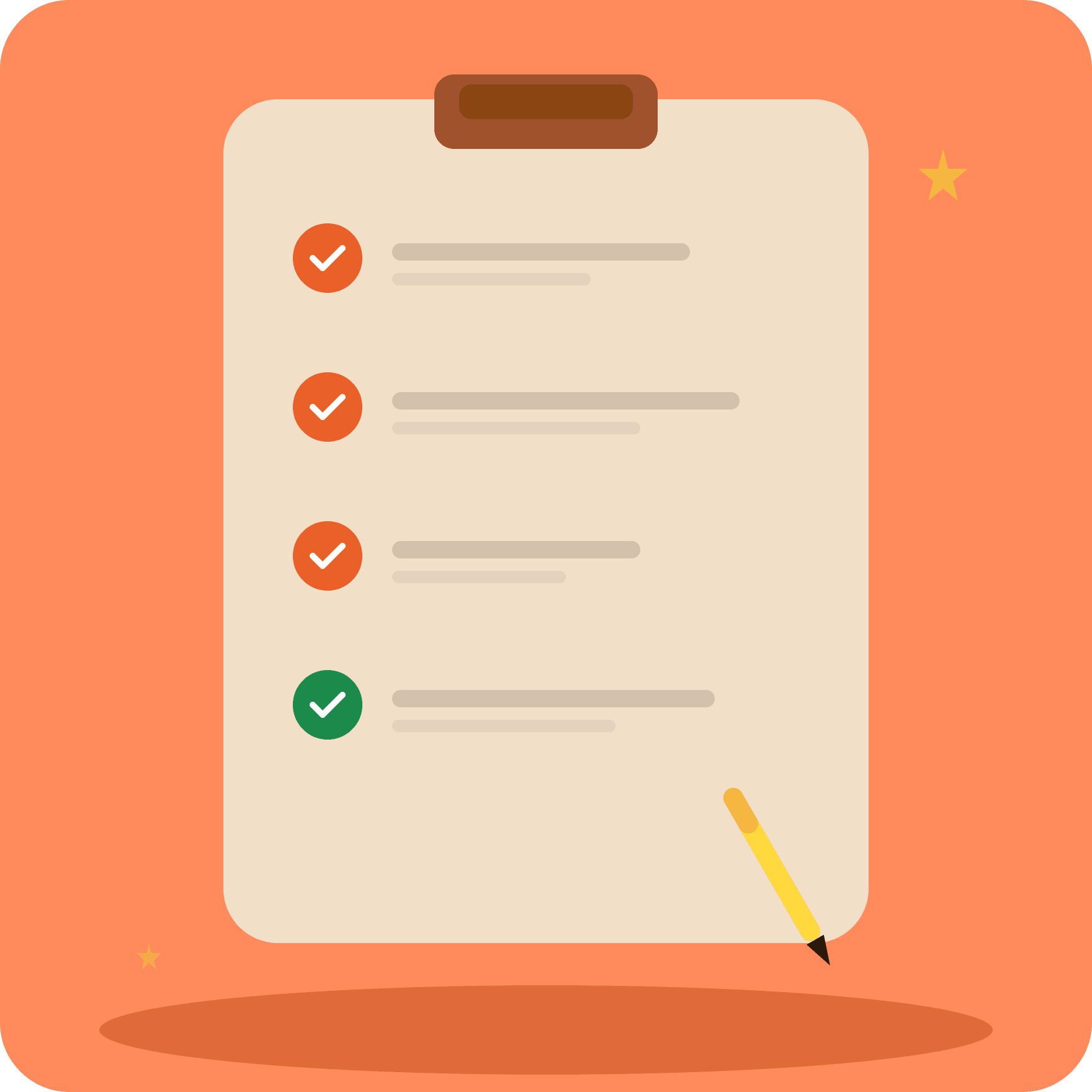 Vendor requirements checklist illustration